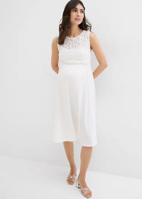 Mammakjole med blonder og elastisk bakstykke, bonprix