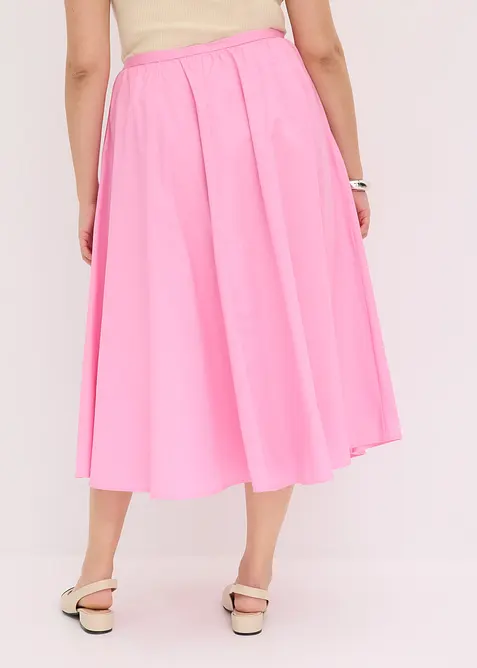 Midiskj&oslash;rt i elastisk bomullsmiks, bonprix