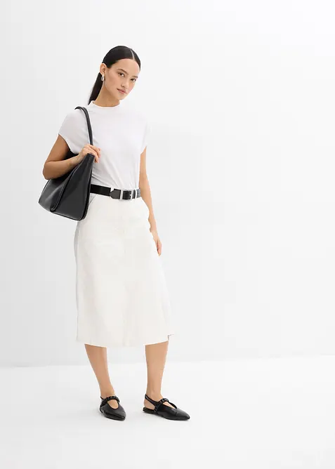 Bukseskjørt i elastisk bomullsmiks, bonprix