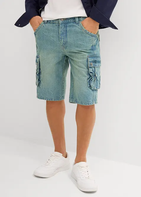Cargo-bermudashorts i denim, Regular Fit, bonprix