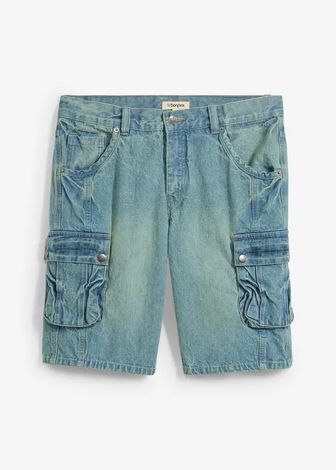 Cargo-bermudashorts i denim, Regular Fit, bonprix