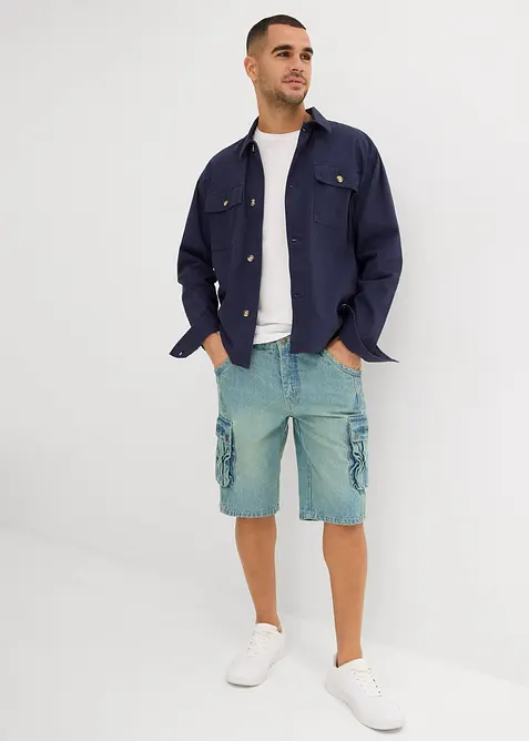 Cargo-bermudashorts i denim, Regular Fit, bonprix