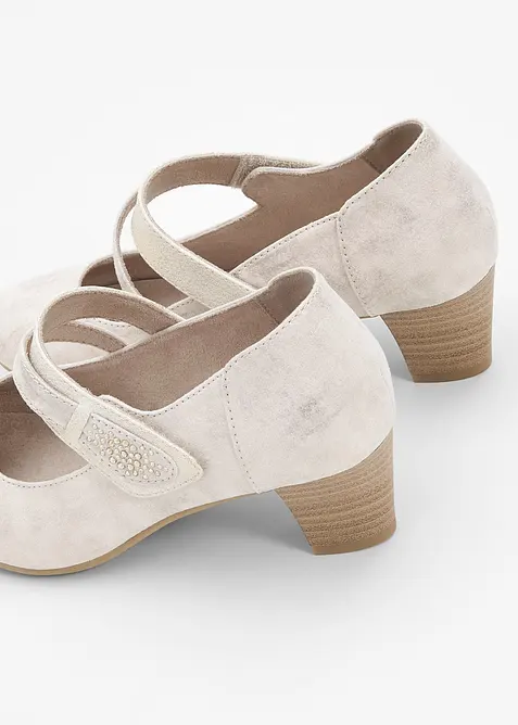 Pumps fra Jana i behagelig bredde med vristrem, Jana