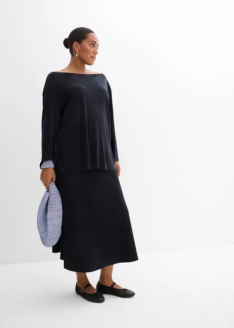 Off shoulder-topp i myk modalmiks, bonprix