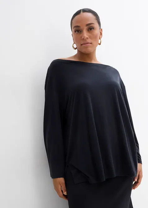 Off shoulder-topp i myk modalmiks, bonprix