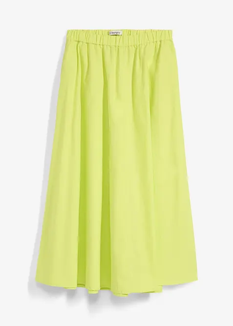 Midiskjørt i linmiks, bonprix