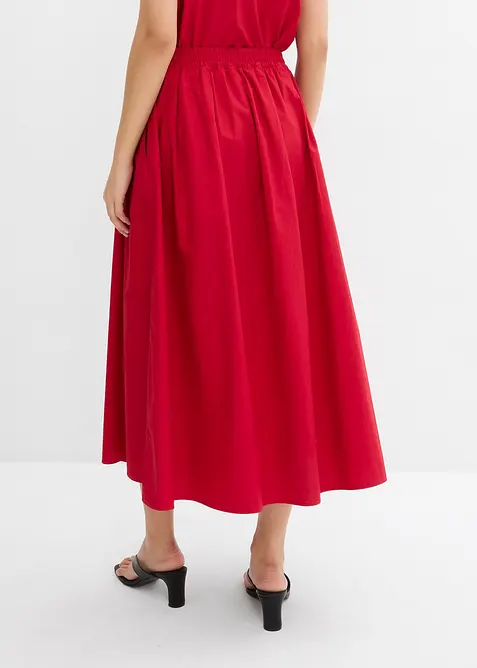 Midiskjørt i ren bomull, bonprix