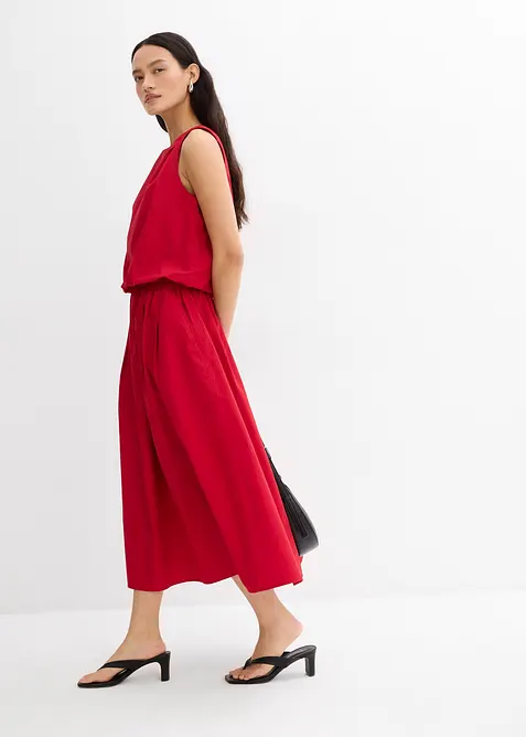 Midiskjørt i ren bomull, bonprix