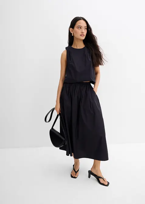 Midiskj&oslash;rt i ren bomull, bonprix