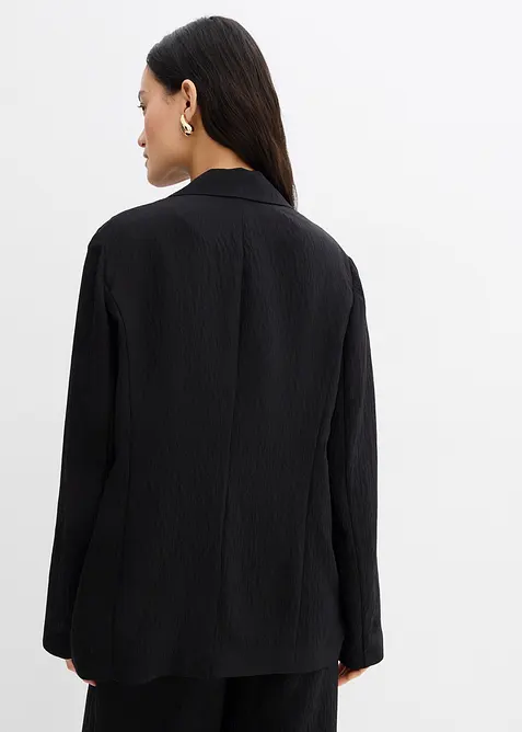 Blazer i strukturert viskosemiks med rynket effekt, bonprix