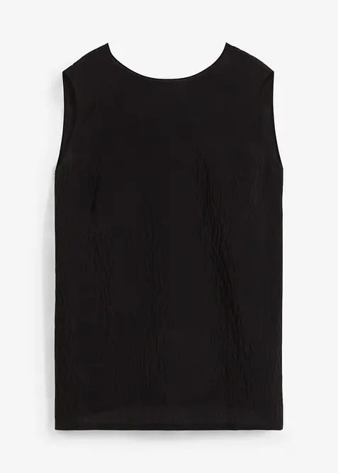 Blusetopp i viskosemiks med rynket effekt, bonprix