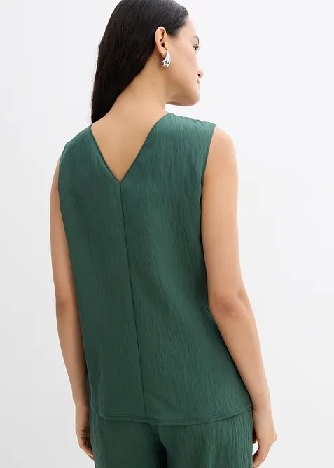 Blusetopp i viskosemiks med rynket effekt, bonprix