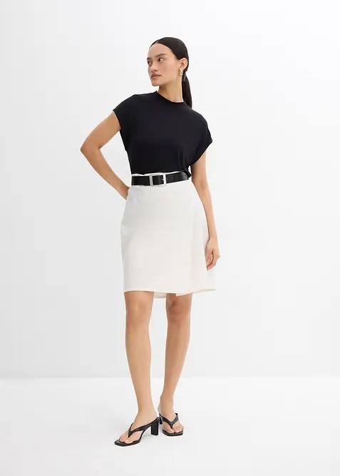 Miniskj&oslash;rt i twill, bonprix