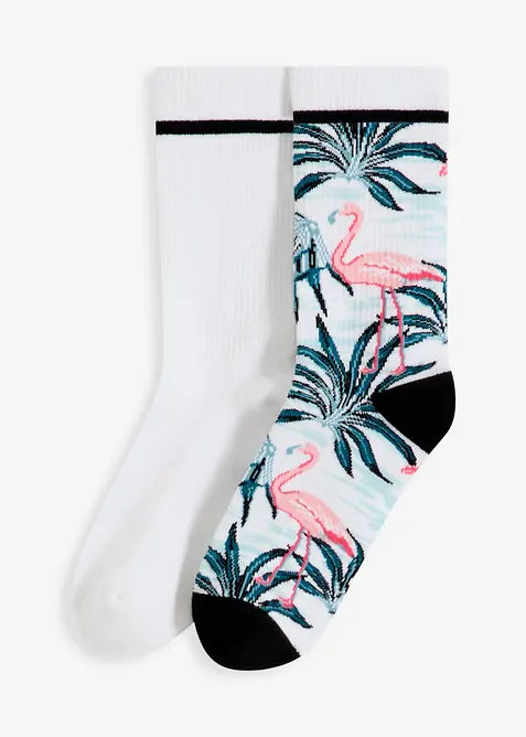 Tennissokker med økologisk bomull og frotté i sålen (2-pack), bonprix