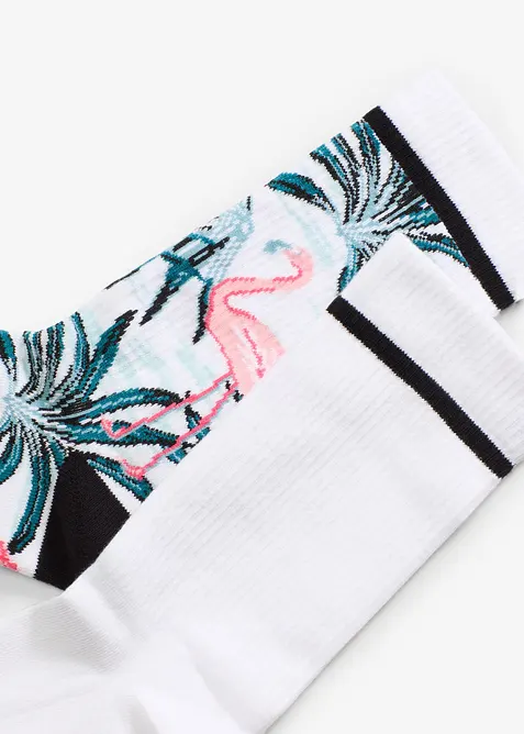 Tennissokker med &oslash;kologisk bomull og frott&eacute; i s&aring;len (2-pack), bonprix