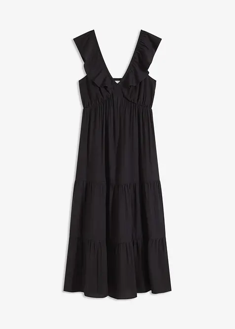 Ermeløs kjole i lett viskosemiks, bonprix