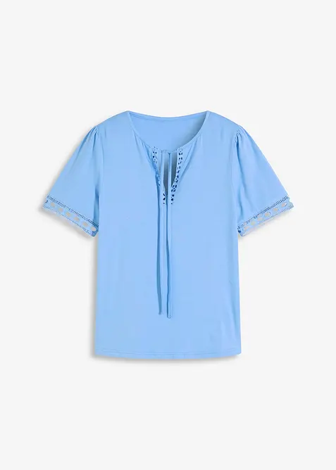 Trikottunika med blondebånd, bonprix