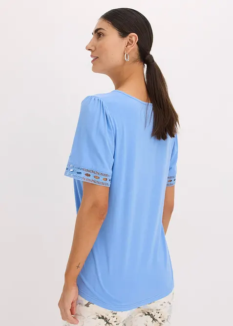 Trikottunika med blondebånd, bonprix