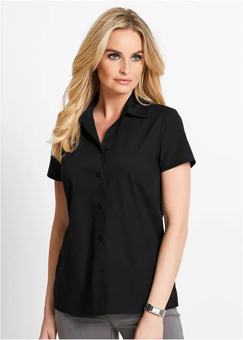 Kortermet bluse i poplin, bonprix