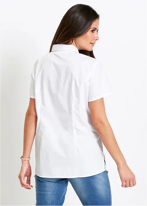 Kortermet bluse i poplin, bonprix