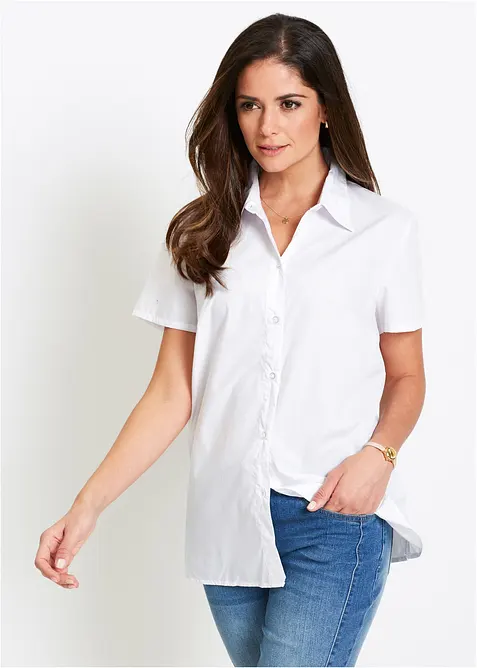 Kortermet bluse i poplin, bonprix