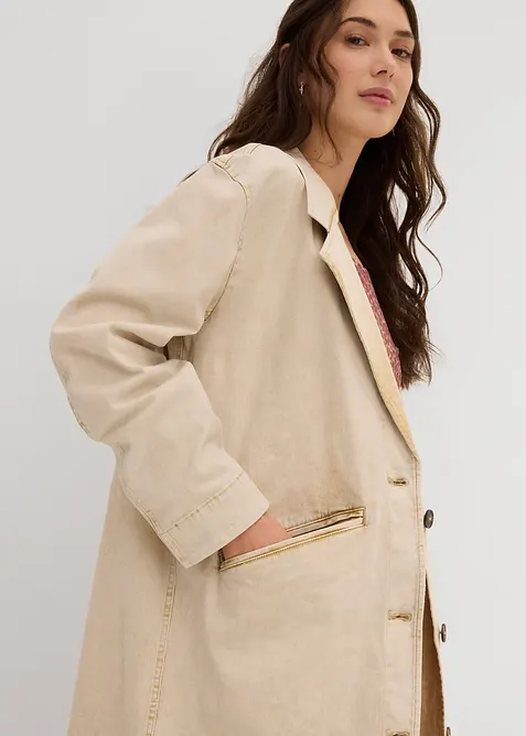 Trenchcoat i twill, bonprix