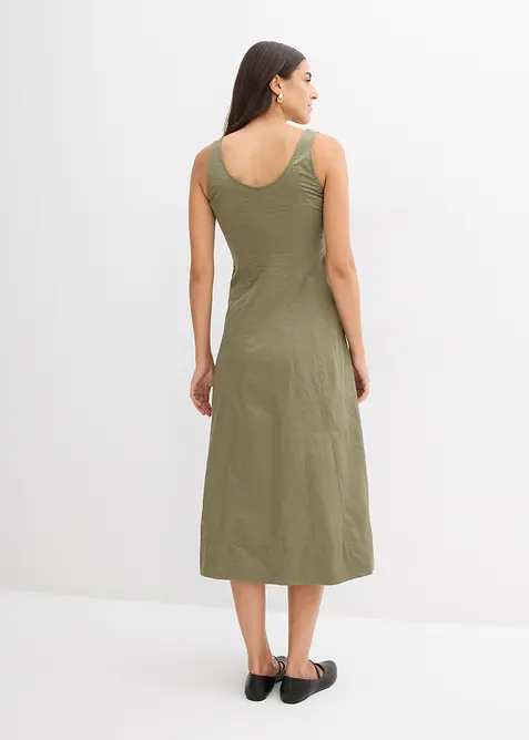 Midikjole med vertikale sømmer, bonprix