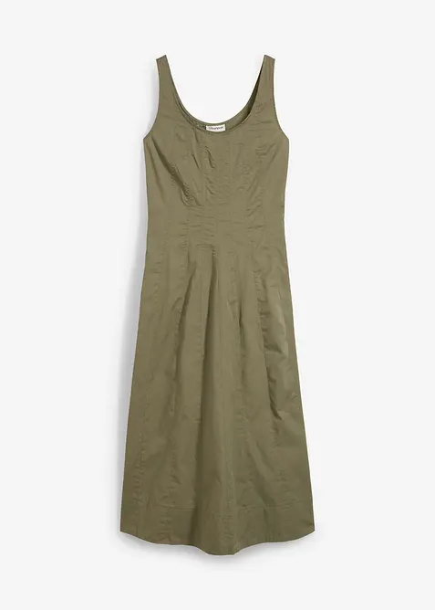 Midikjole med vertikale sømmer, bonprix