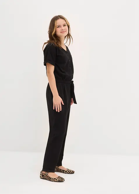 Jersey-jumpsuit med økologisk bomull, bonprix