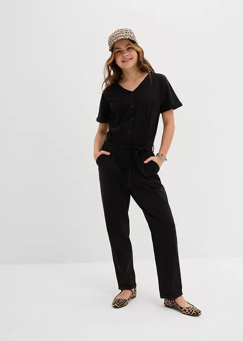 Jersey-jumpsuit med økologisk bomull, bonprix
