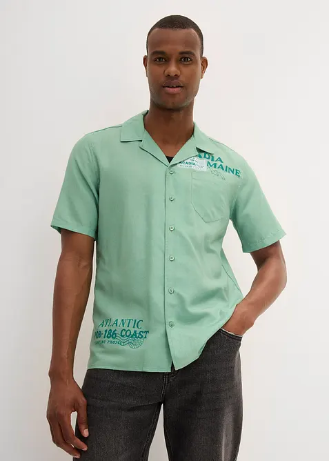 Kortermet skjorte i ren bomull, bonprix