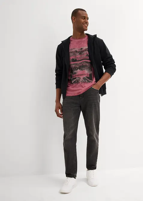 T-skjorte i &oslash;kologisk bomull og vasket look, bonprix