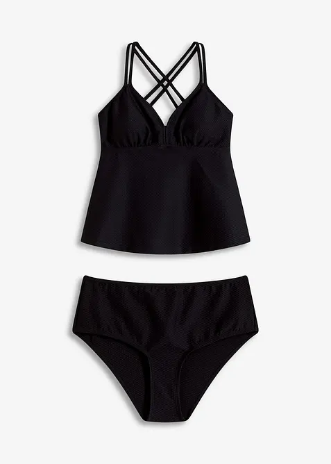 Tankini i strukturmateriale (2-delt sett), bonprix