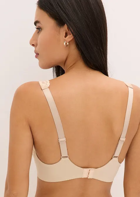 Bøyle-BH med delikate blonder (2-pack), bonprix