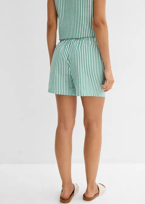 Pull on-shorts i 100% bomull med stripem&oslash;nster, bonprix