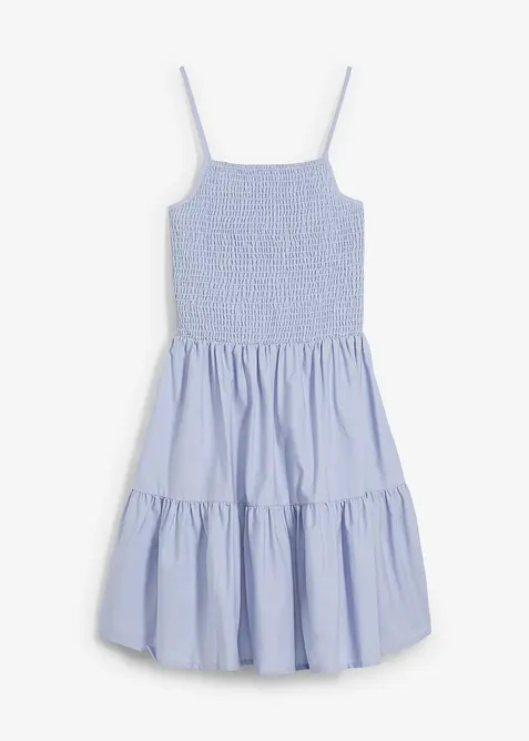 Kjole med stropper i ren &oslash;kologisk bomull, bonprix