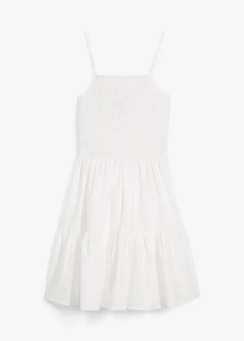Kjole med stropper i ren økologisk bomull, bonprix