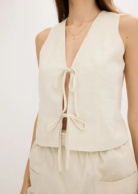 Vest med knyting, bonprix
