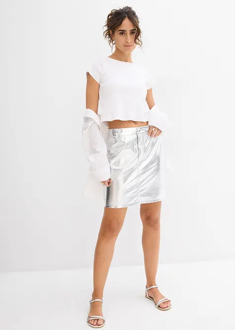 Metallic miniskjørt, bonprix