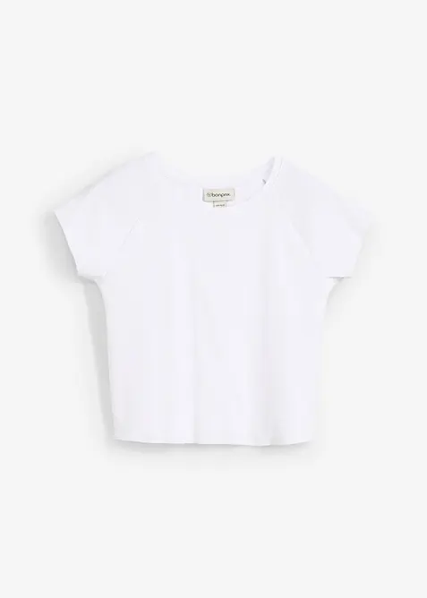 Ribbet topp i kort modell, bonprix