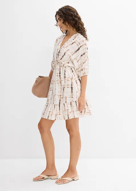 Kort kjole i lett viskose, bonprix