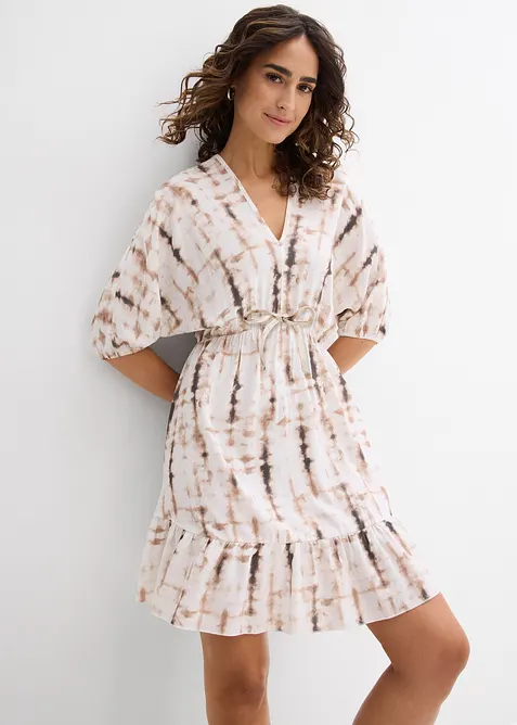 Kort kjole i lett viskose, bonprix