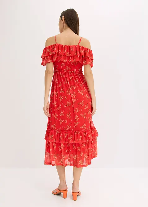 Jerseykjole i mesh, bonprix