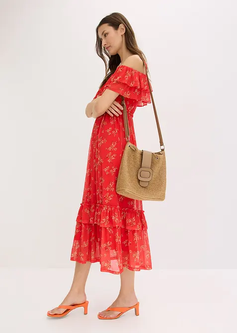 Jerseykjole i mesh, bonprix