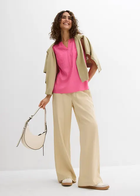 Blusetopp i lett viskose, bonprix