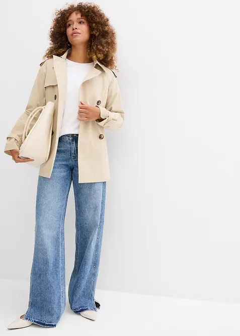 Loose Straight-jeans Mid Waist, Low Stretch, bonprix