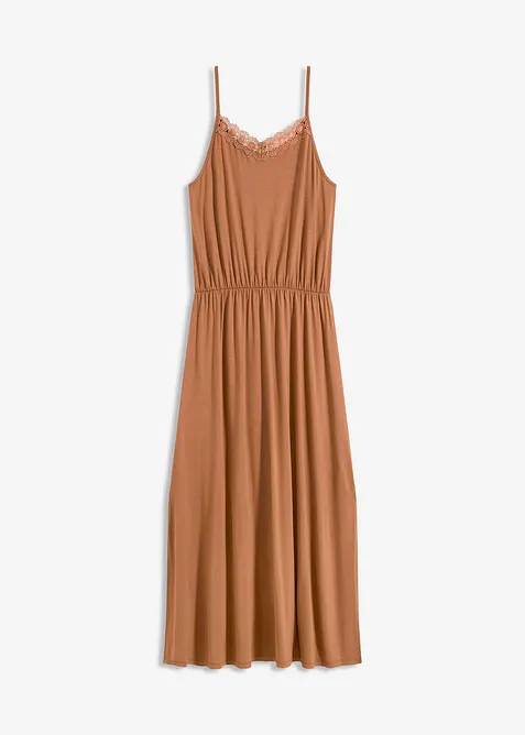 Jerseykjole med blonder, bonprix