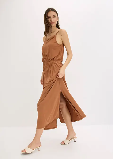 Jerseykjole med blonder, bonprix