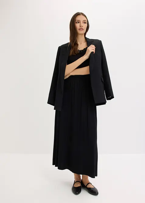 Jerseykjole med blonder, bonprix