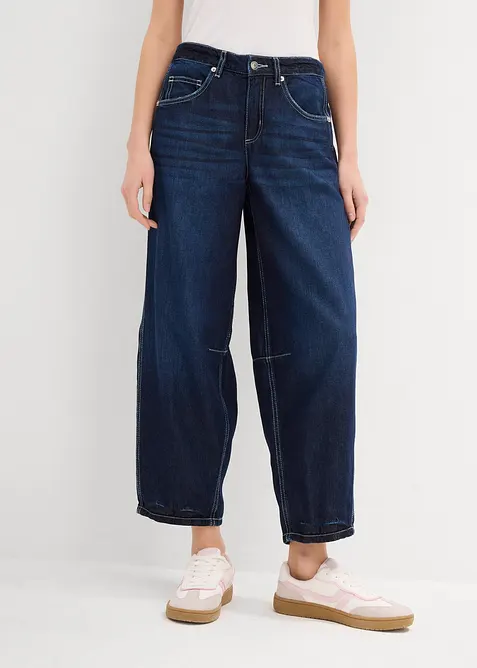 Loose Fit-jeans, Mid Waist, super soft cropped, bonprix